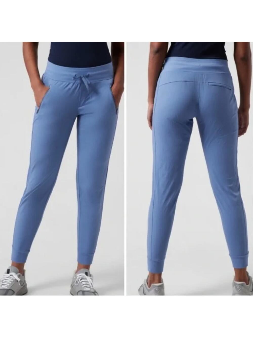 Athleta 14T Tall Trekkie North Jogger Cottage Blue Ripstop Hiking UPF 50+ Active